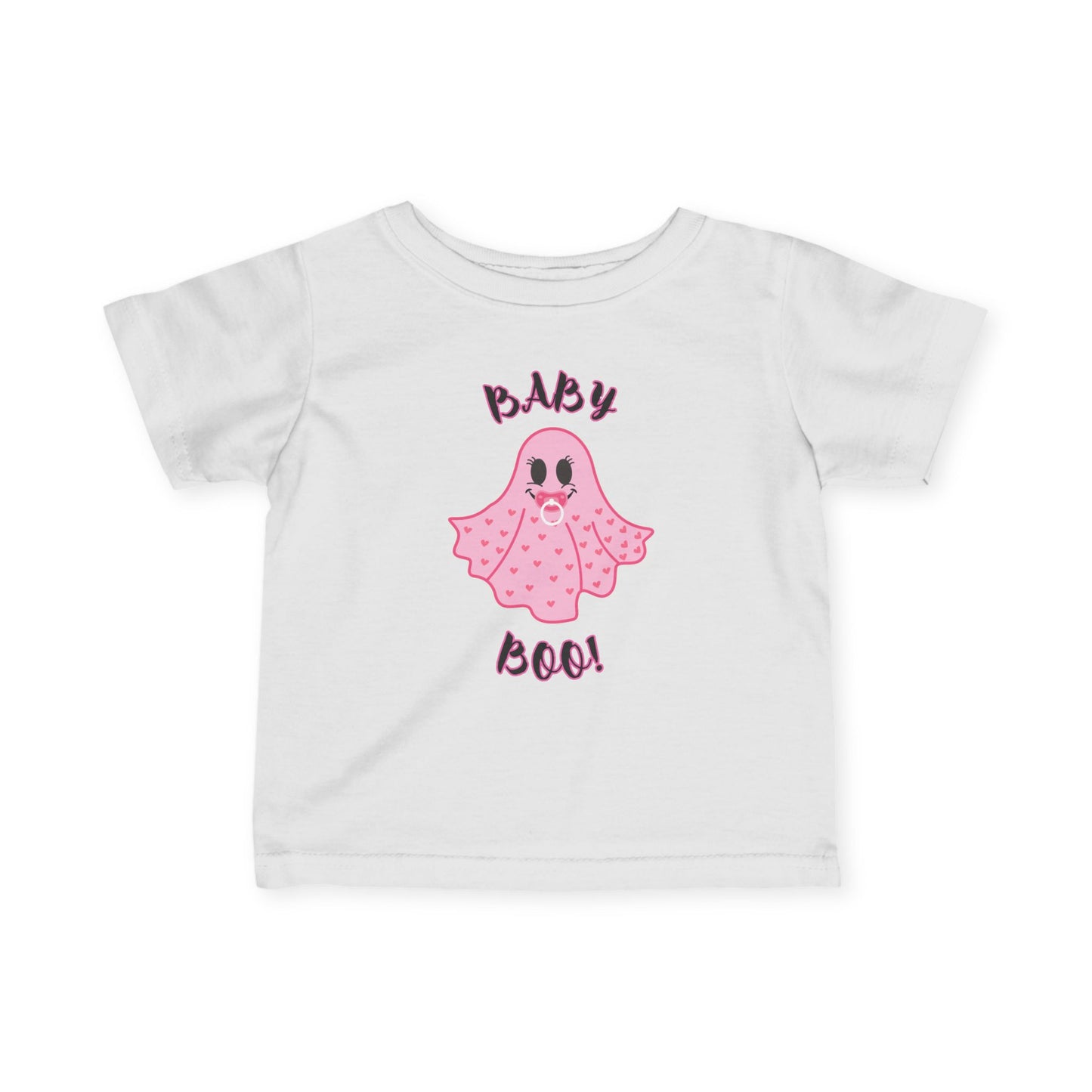 "Baby Boo-Pink" Ghost Infant Halloween Tee