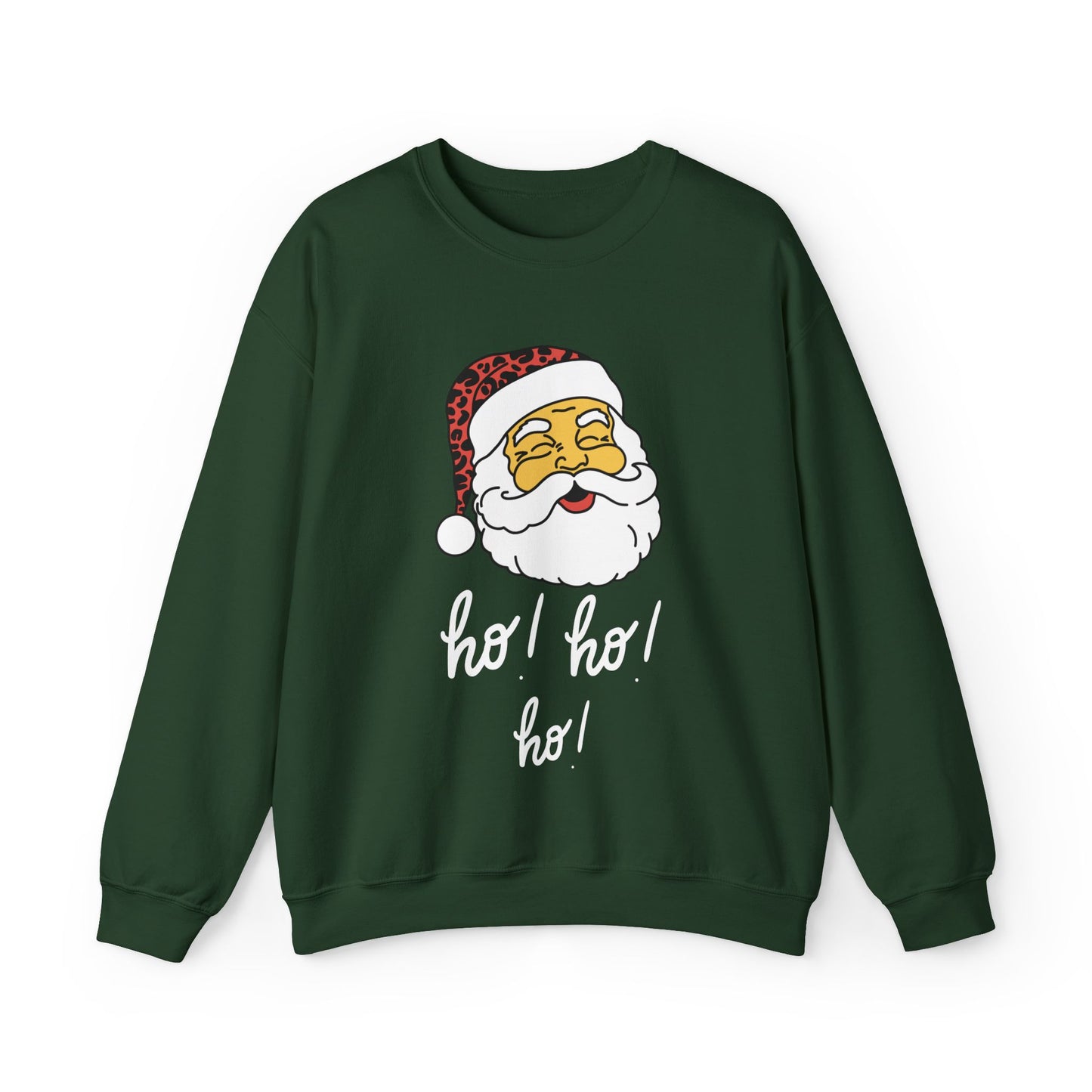 "Smiling Santa (Tan) Ho Ho Ho!" Unisex Heavy blend Sweatshirt