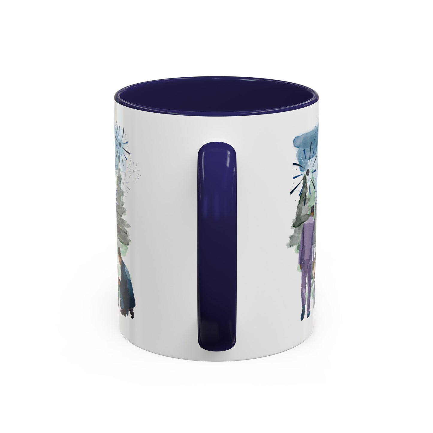 "Best Single Dad Ever" Retro Style Nature Setting, Accent Coffee Mug (11 oz, 15 oz)