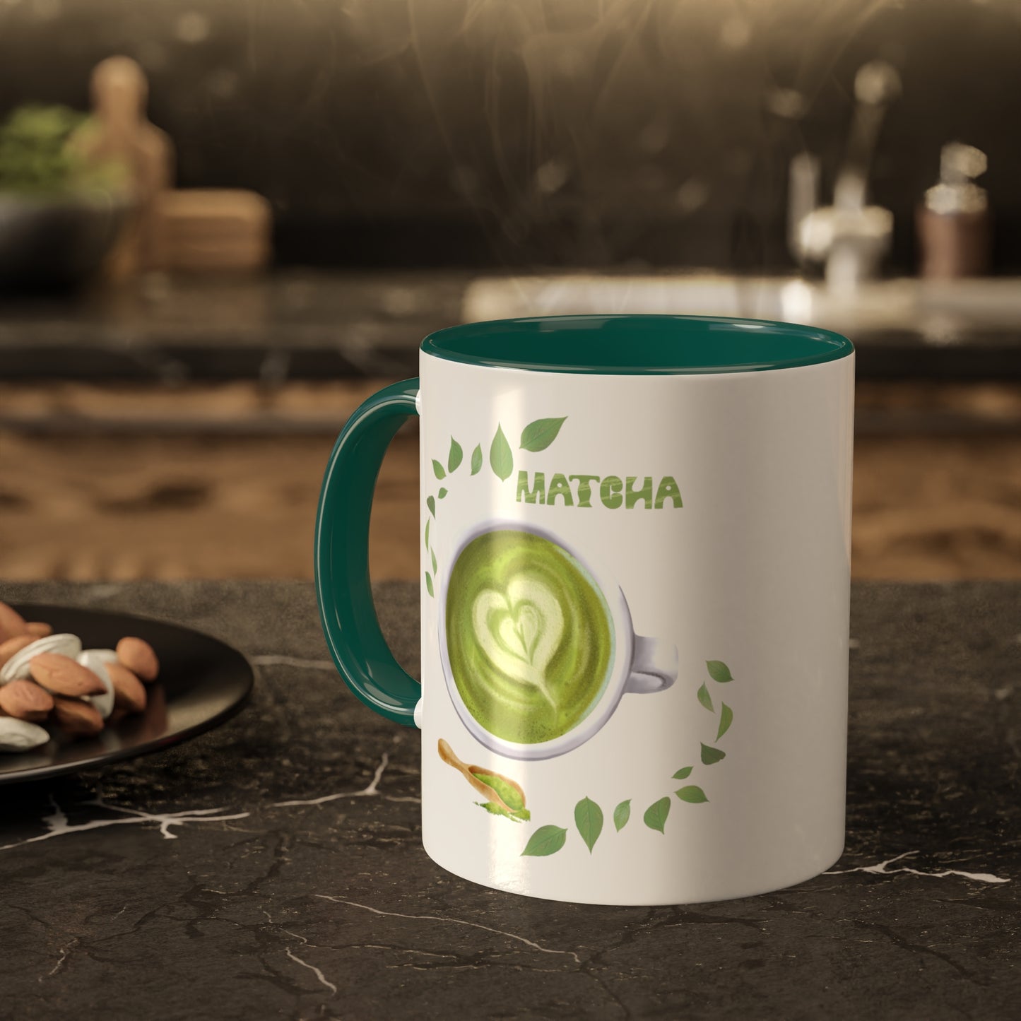 "Matcha Lover" Colorful Accent Mugs, 11 oz
