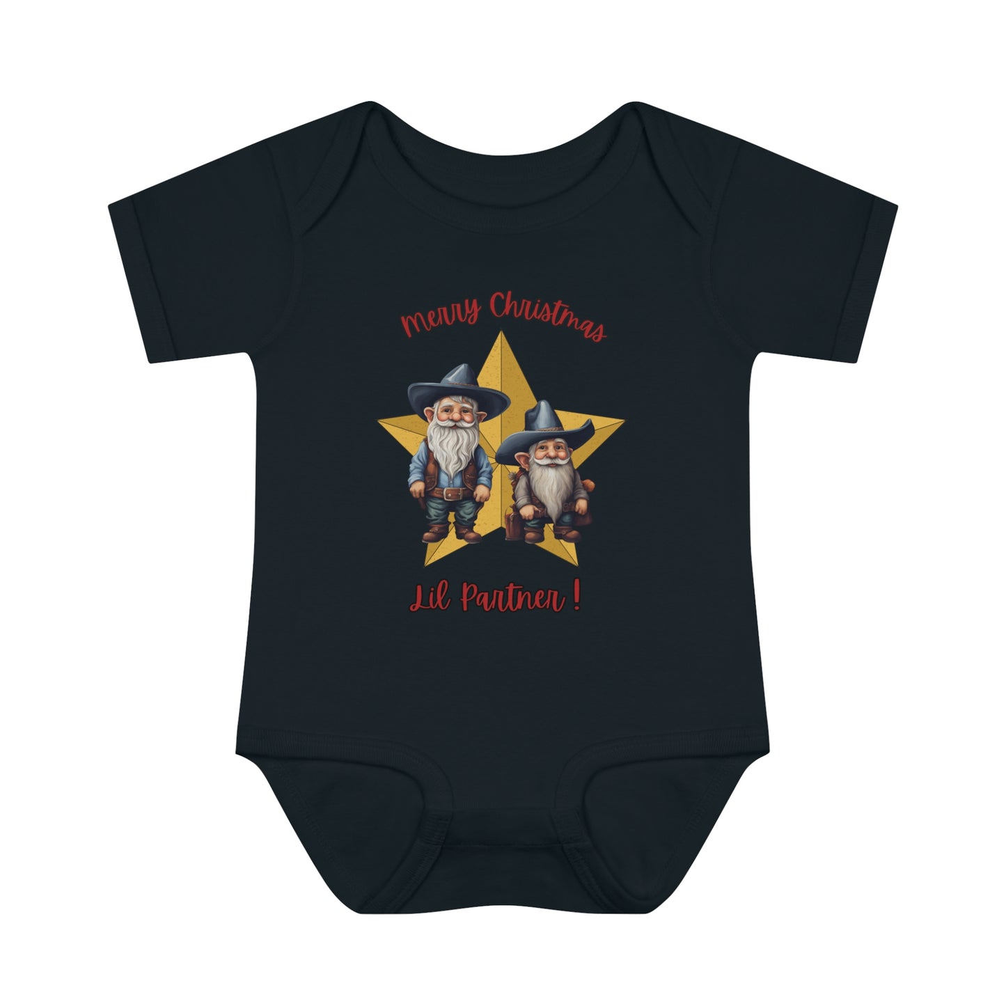 "Mary Christmas Lil Partner! "Infant Baby Rib Bodysuit