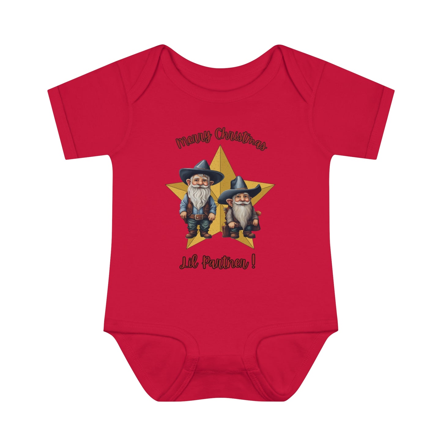 "Mary Christmas Lil Partner! "Infant Baby Rib Bodysuit