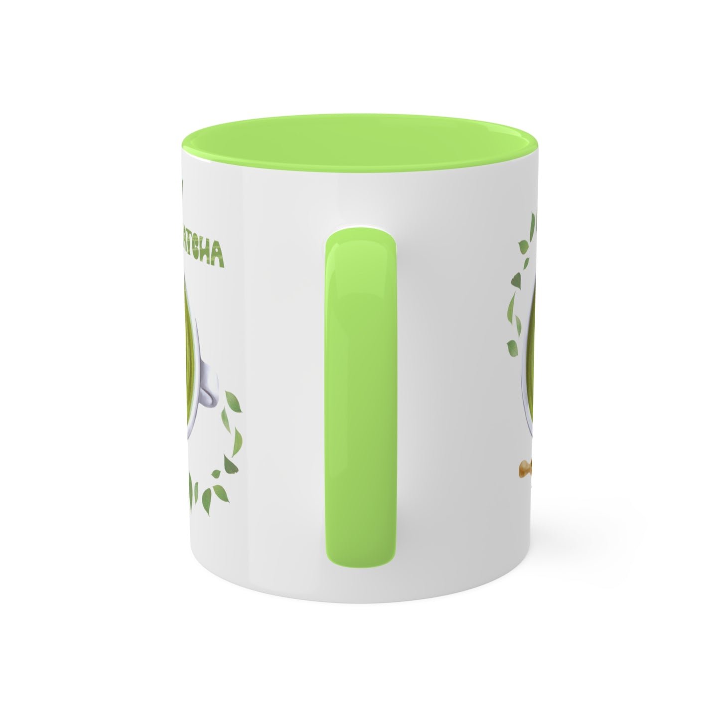 "Matcha Lover" Colorful Accent Mugs, 11 oz