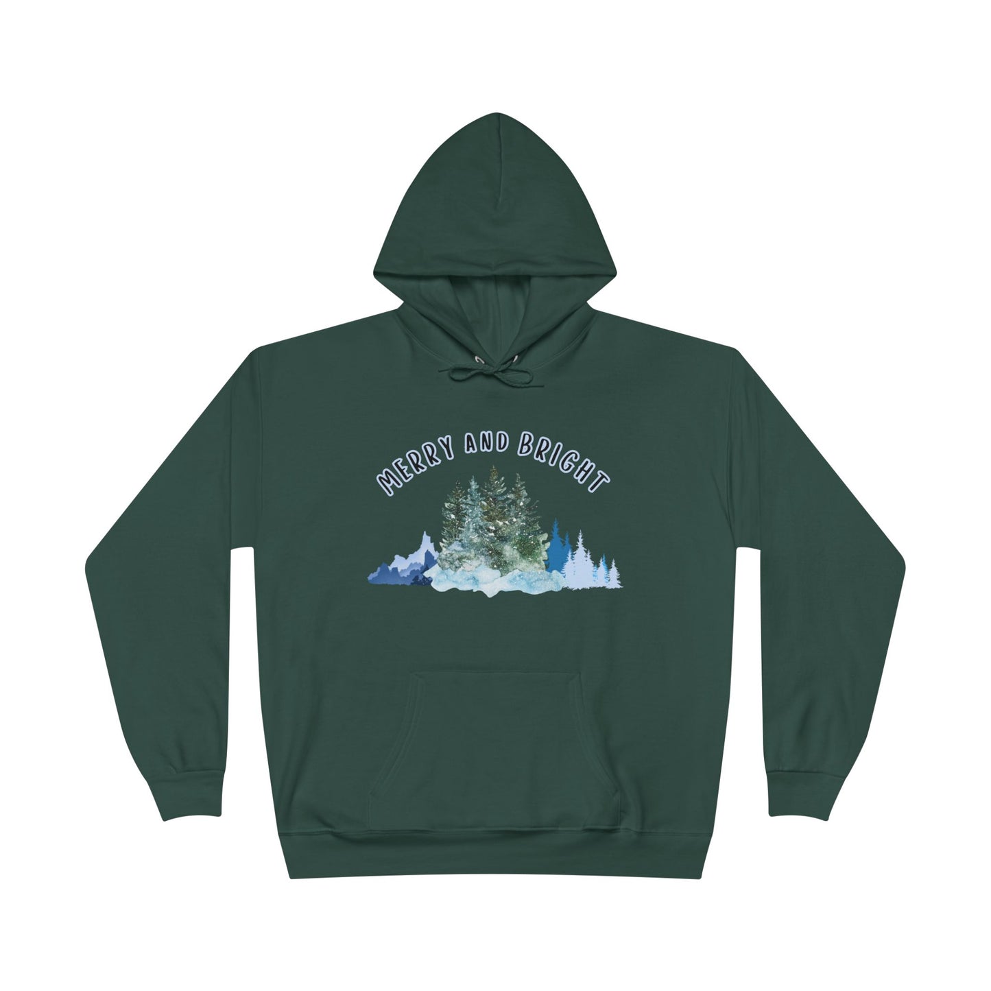 "Merry And Bright" Unisex EcoSmart® Pullover Hoodie Sweatshirt