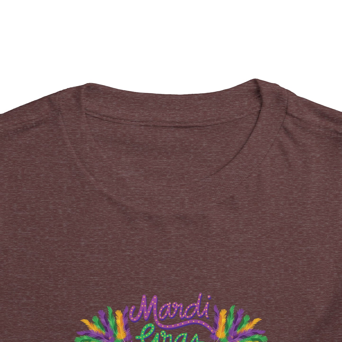 "Mardi Gras Crawfish" Toddler Short Sleeve Tee — Festive Masked Crawfish in Purple, Green & Gold!