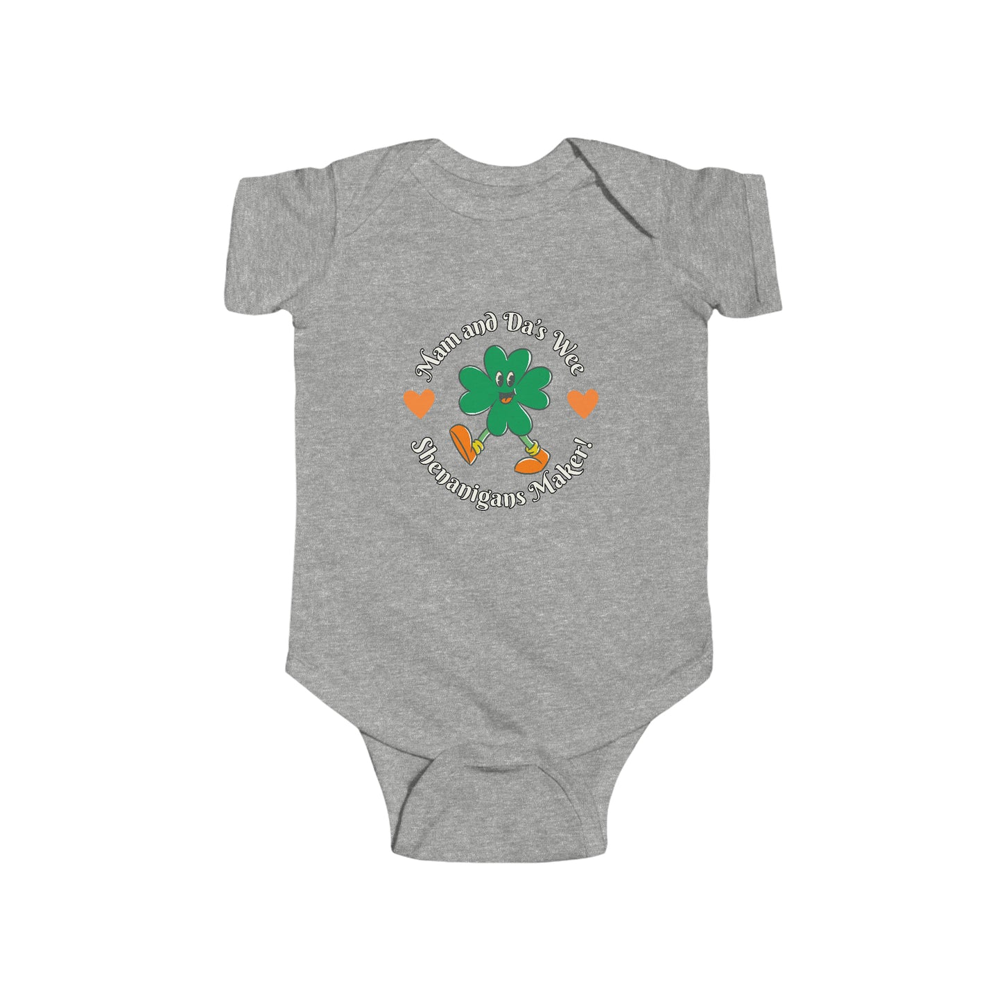 "Mam And Da's Wee Shenanigans's Maker" Fine Jersey Bodysuit