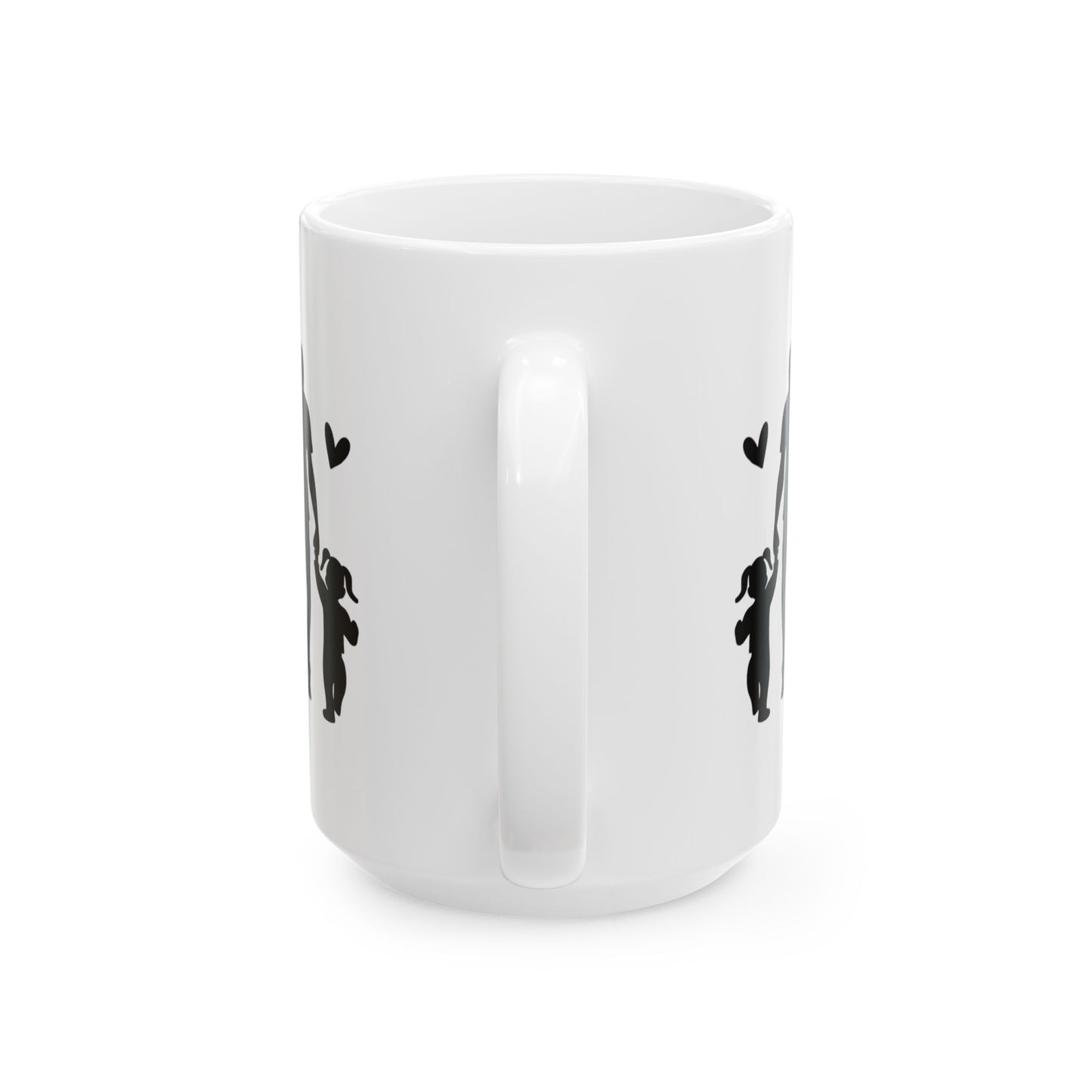 "Father-MyHero!" White Ceramic Mug, 15 oz