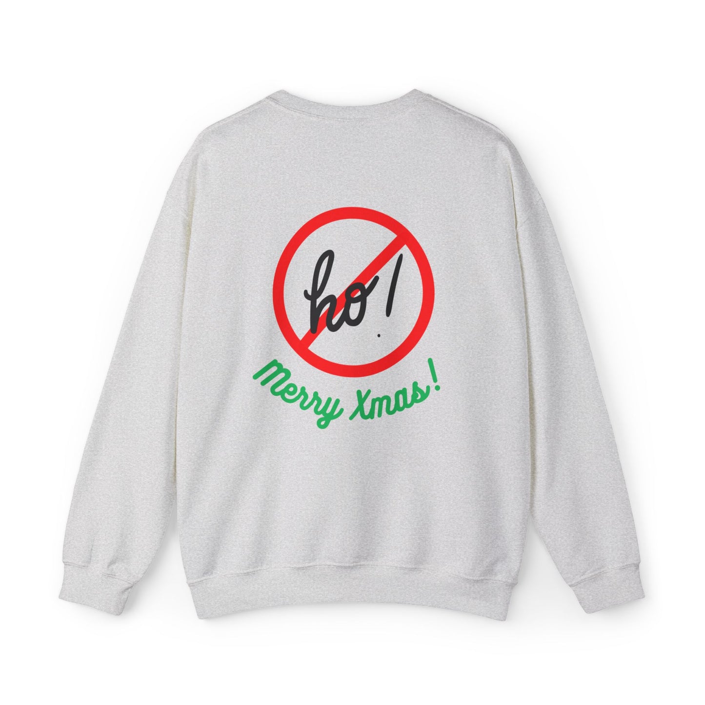 "Smiling Santa (Tan) Ho Ho Ho!" Unisex, Heavy Blend Sweatshirt, Black Text