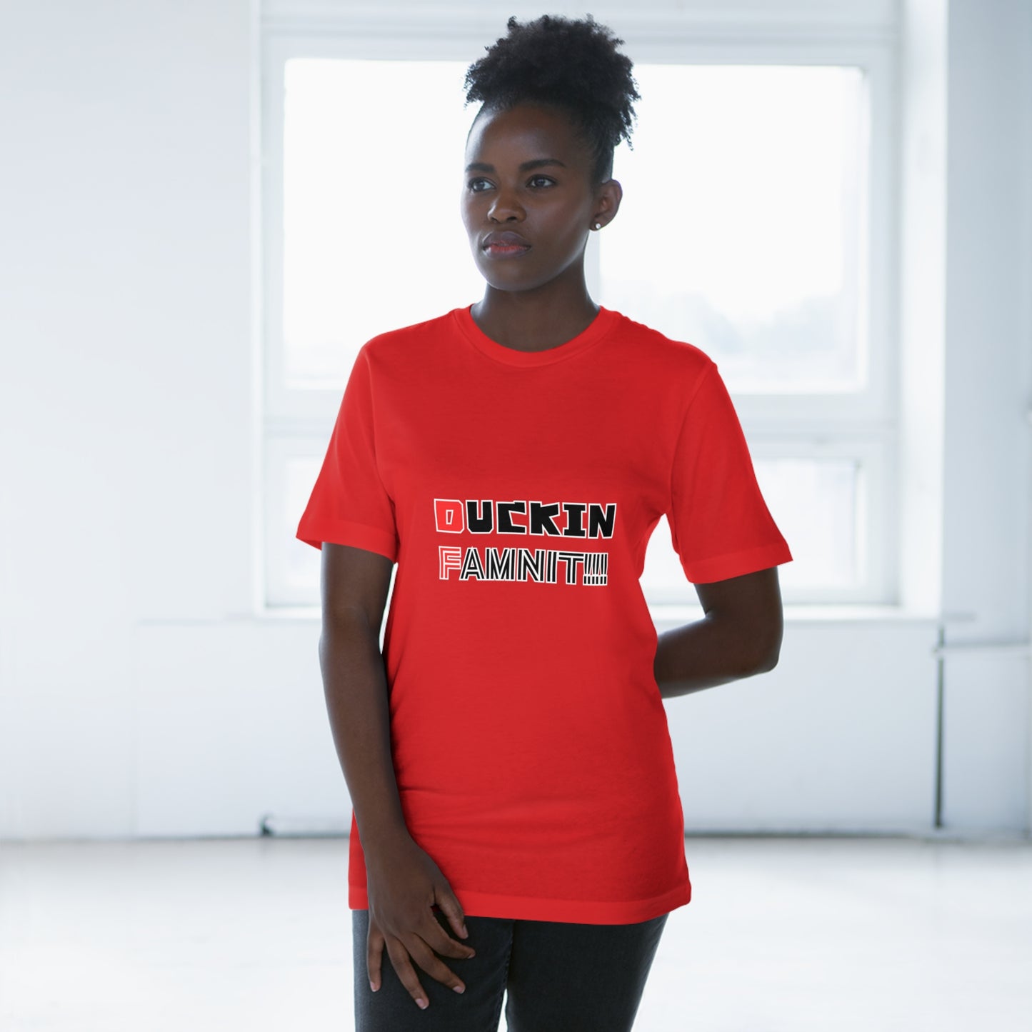 "DUCKIN FAMNIT!!!" Unisex T-shirt