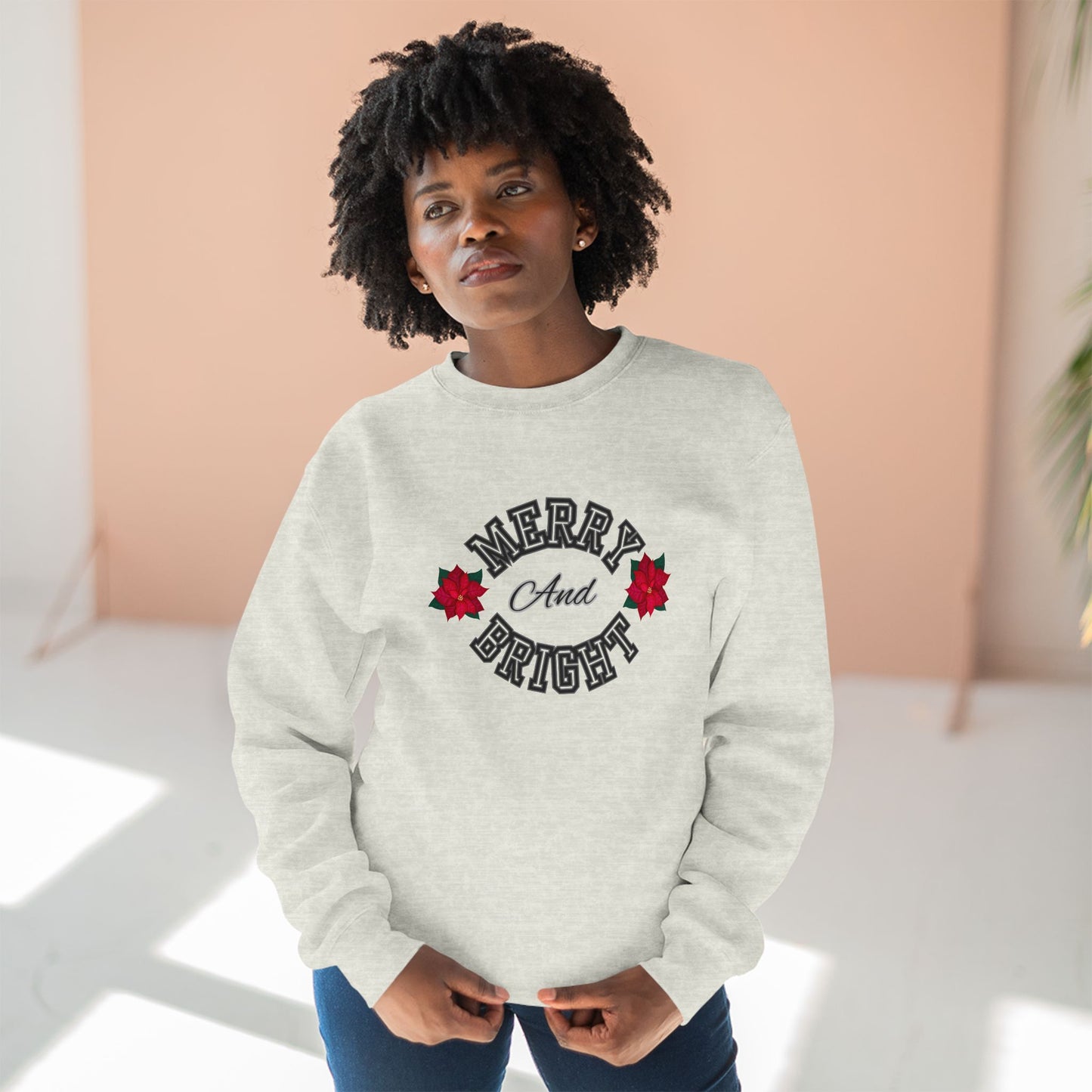 "Merry And Bright" Unisex Crewneck Sweatshirt