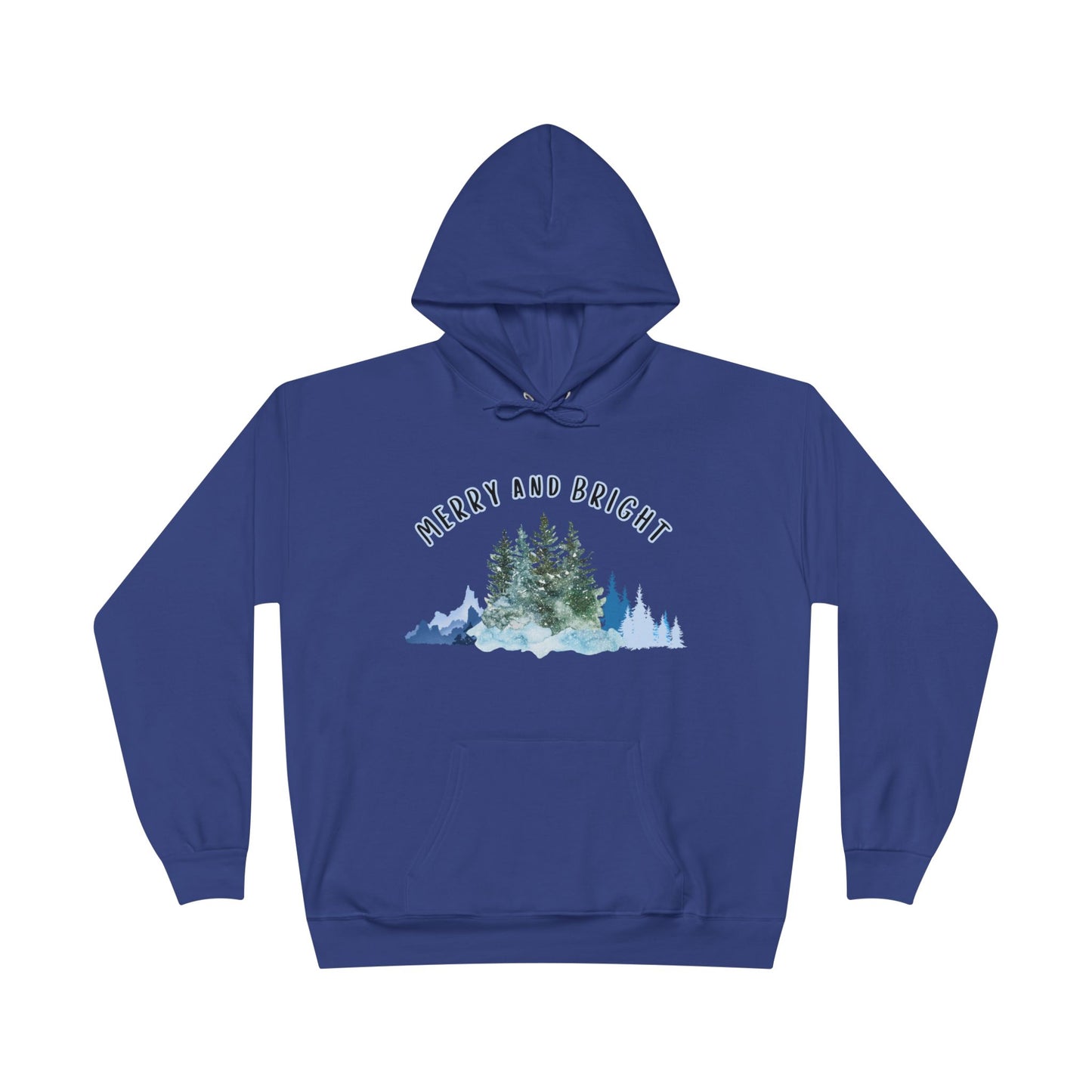 "Merry And Bright" Unisex EcoSmart® Pullover Hoodie Sweatshirt