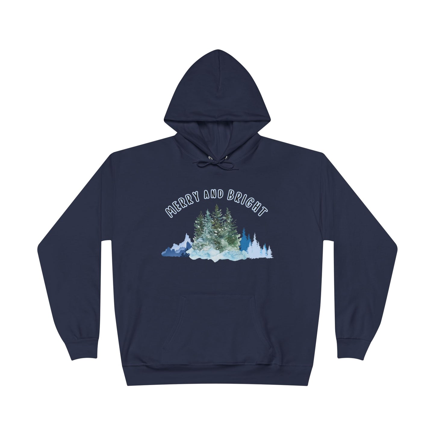 "Merry And Bright" Unisex EcoSmart® Pullover Hoodie Sweatshirt