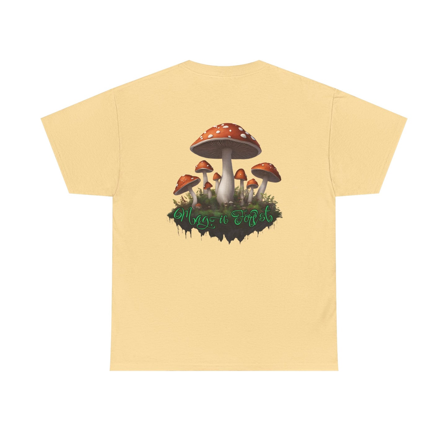 "Magic Forest", Unisex Heavy Cotton Tee - Vibrant Nature-Inspired Design