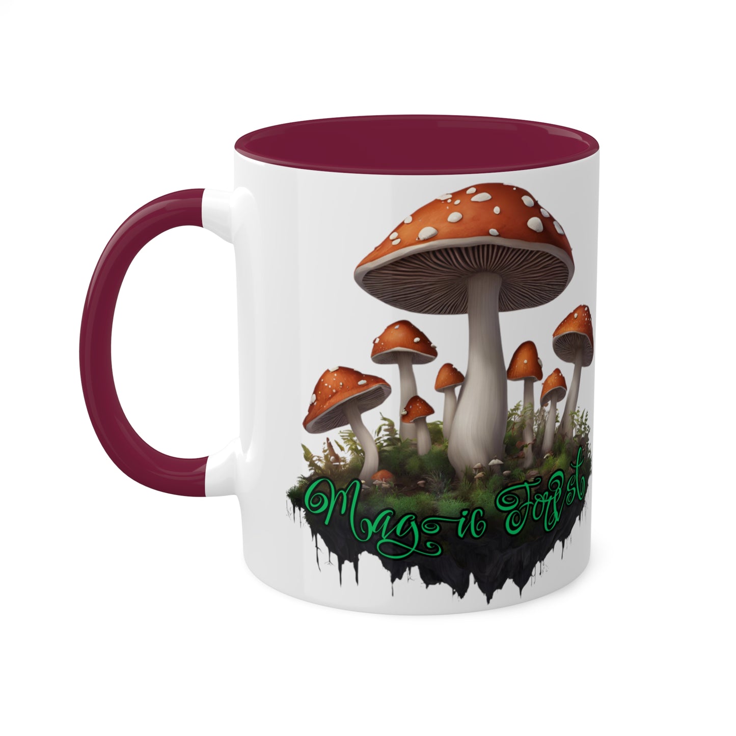 "Floating Magic Forest" White with Colorful Accents, 11 oz Mug