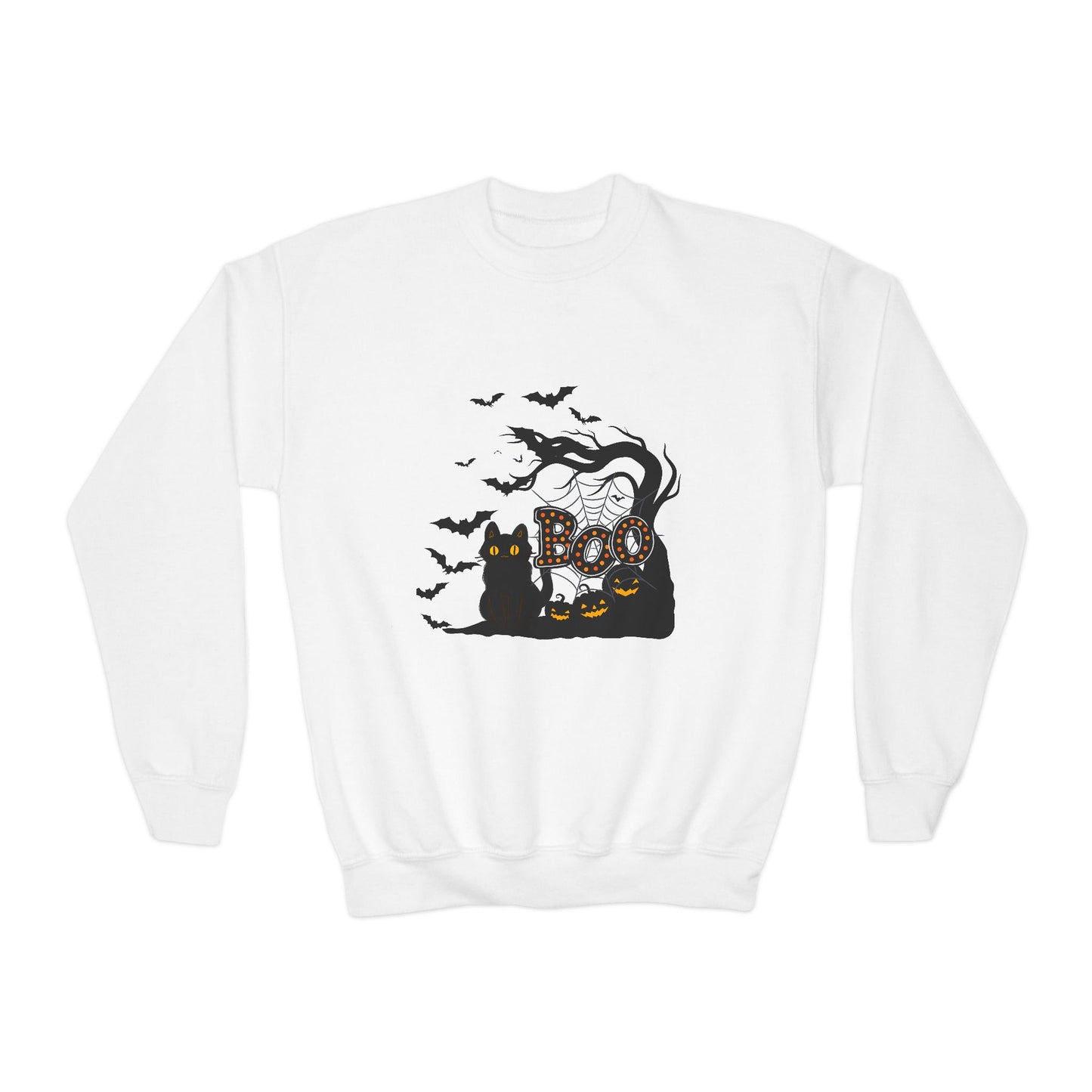 "Boo" Sweatshirt, Kids Halloween Sweatshirt