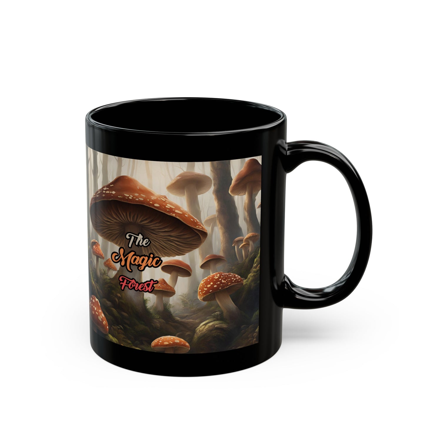 "The Magic Forest" Black Mug, 11oz