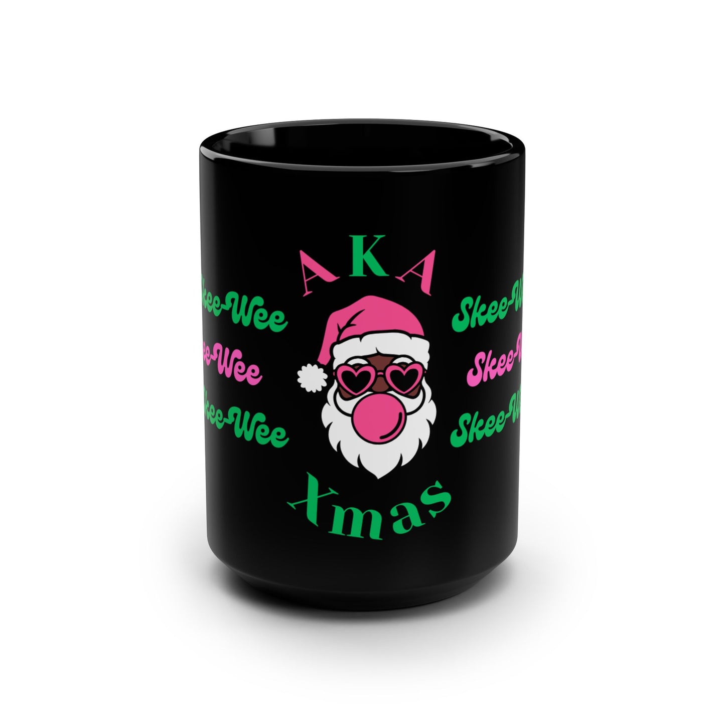 "AKA Xmas" 15 oz, Black Ceramic Mug