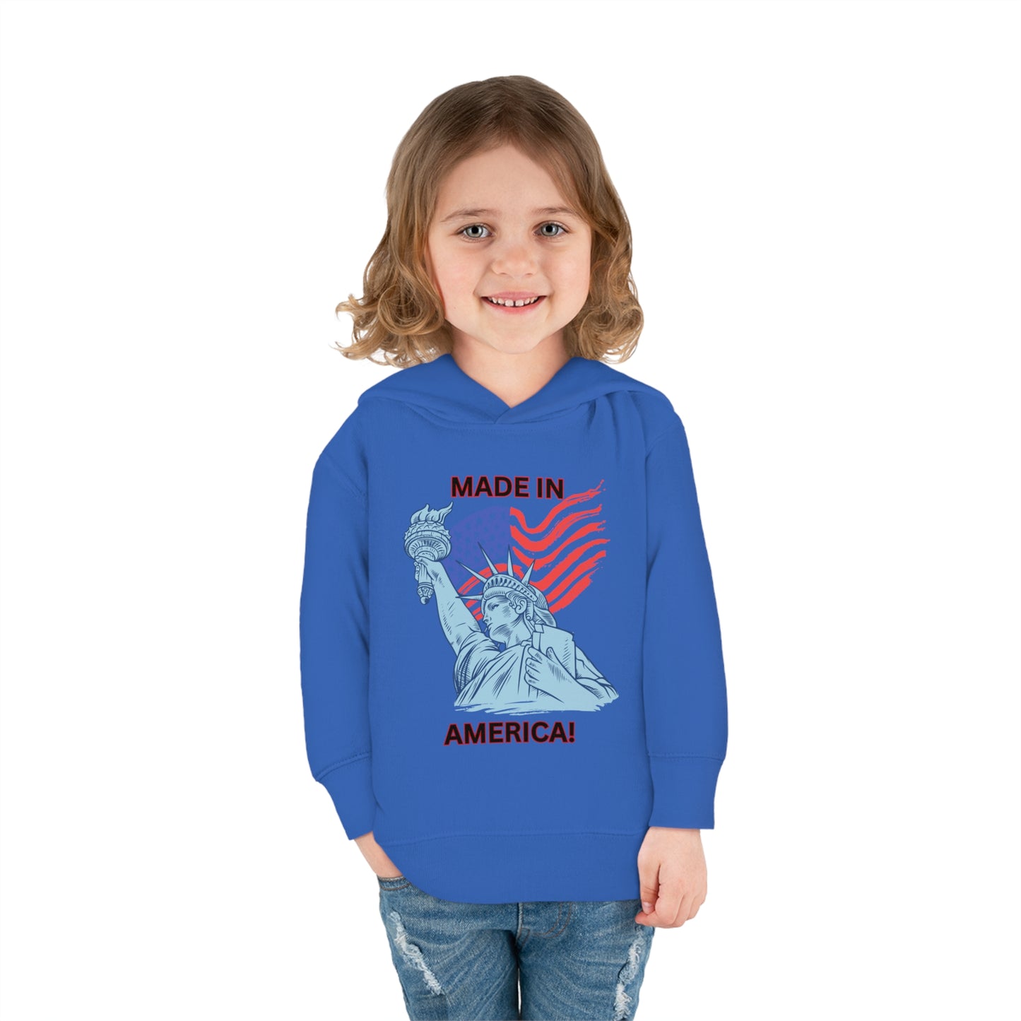 "Made In America" Toddler Pullover Fleece Hoodie
