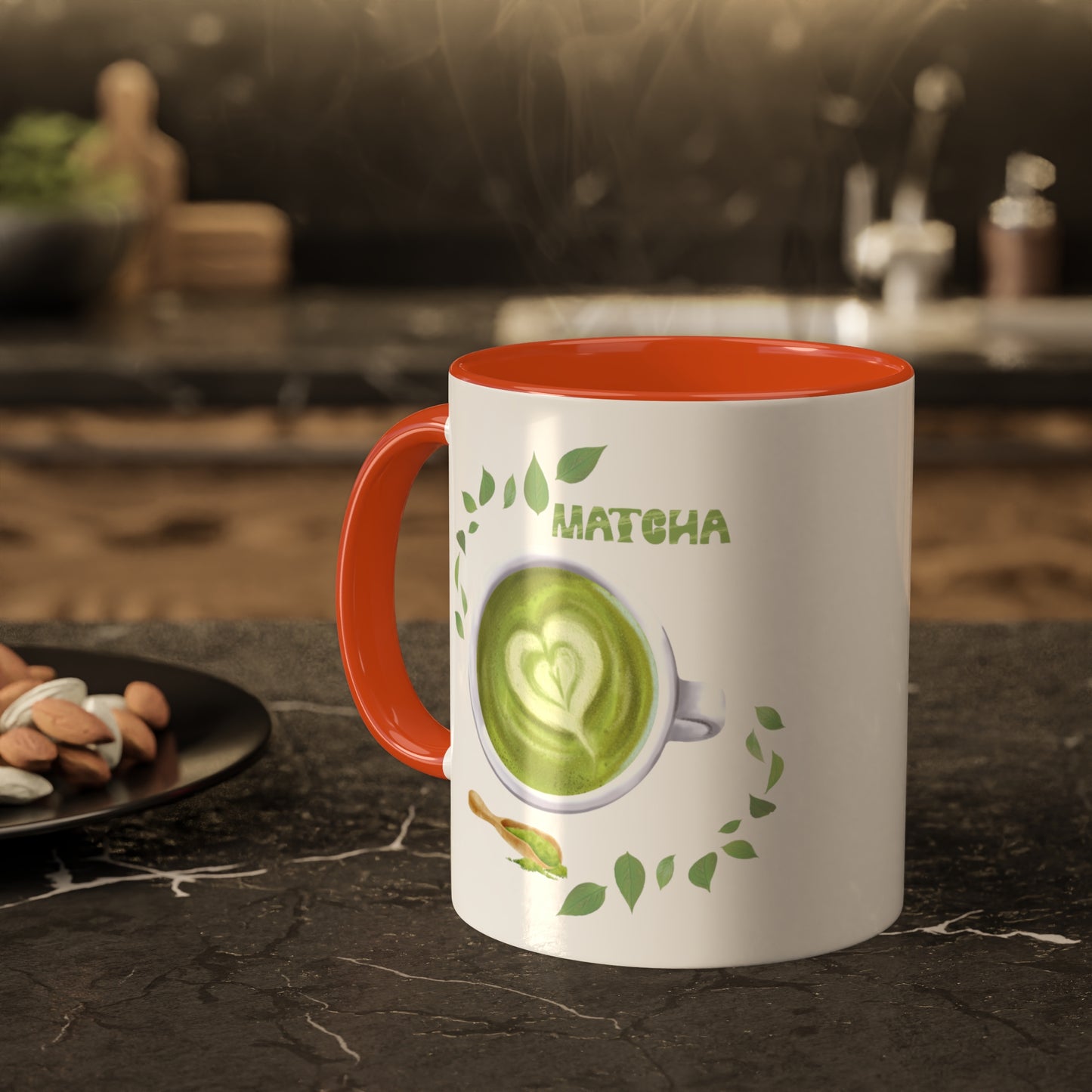 "Matcha Lover" Colorful Accent Mugs, 11 oz