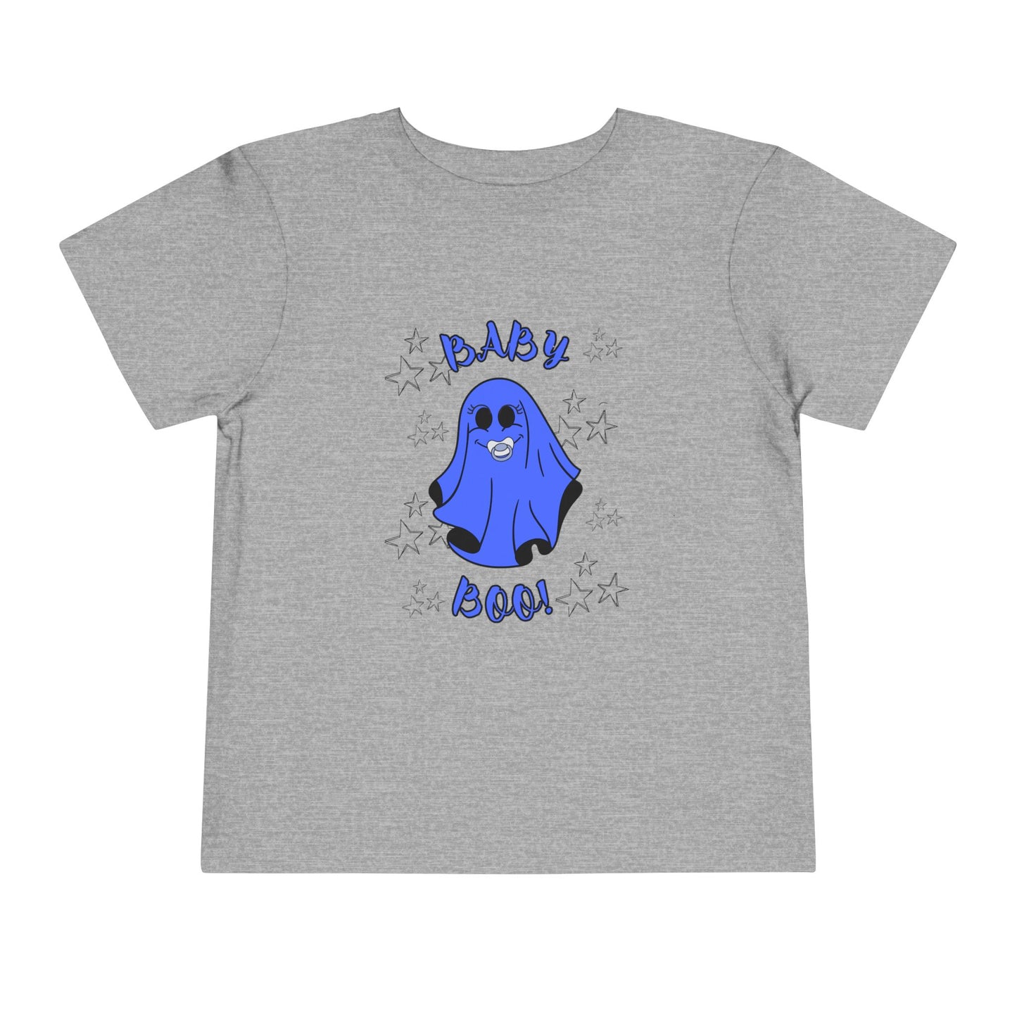 "Baby Boo-Blue", Toddler Starry Ghost Halloween Tee Shirt