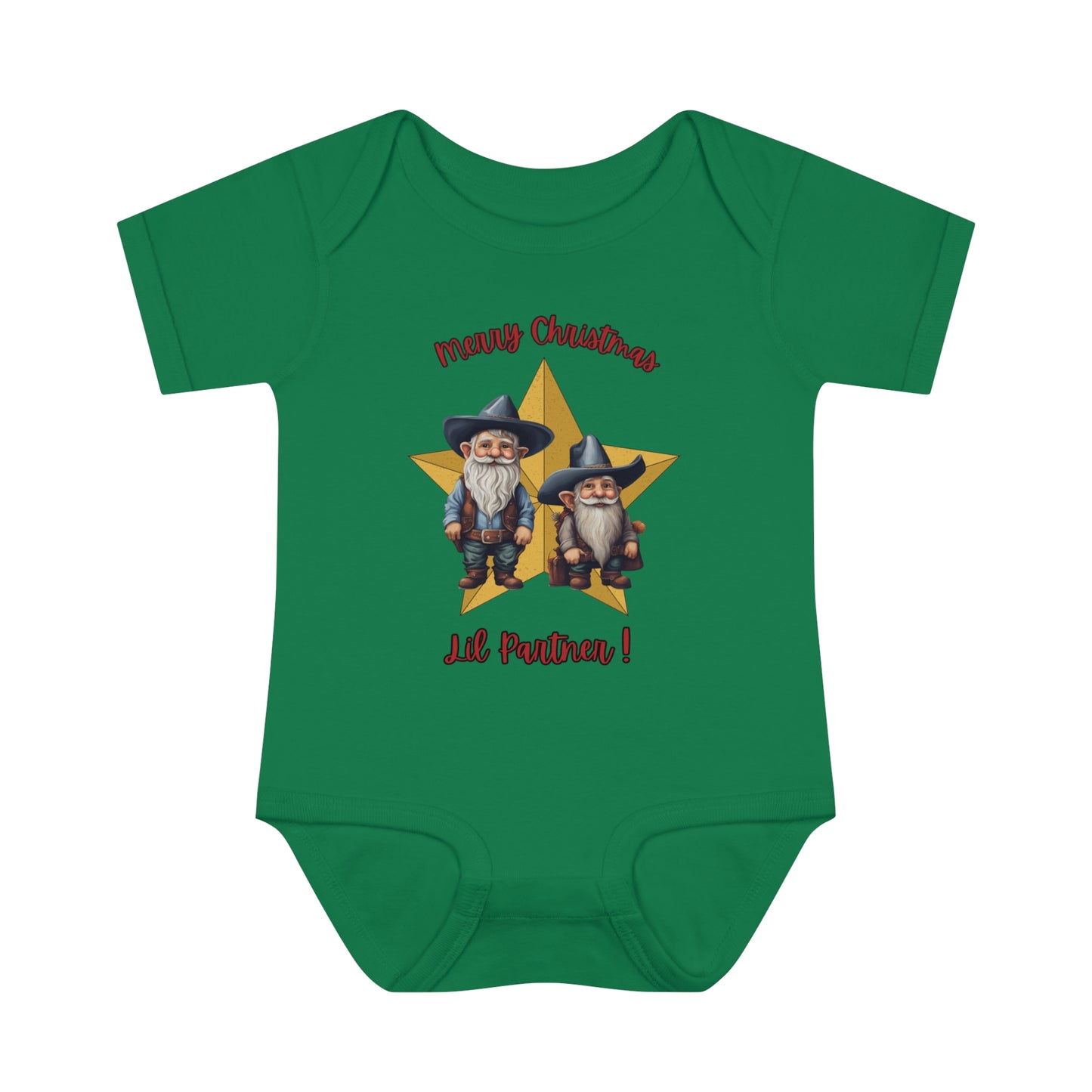 "Mary Christmas Lil Partner! "Infant Baby Rib Bodysuit