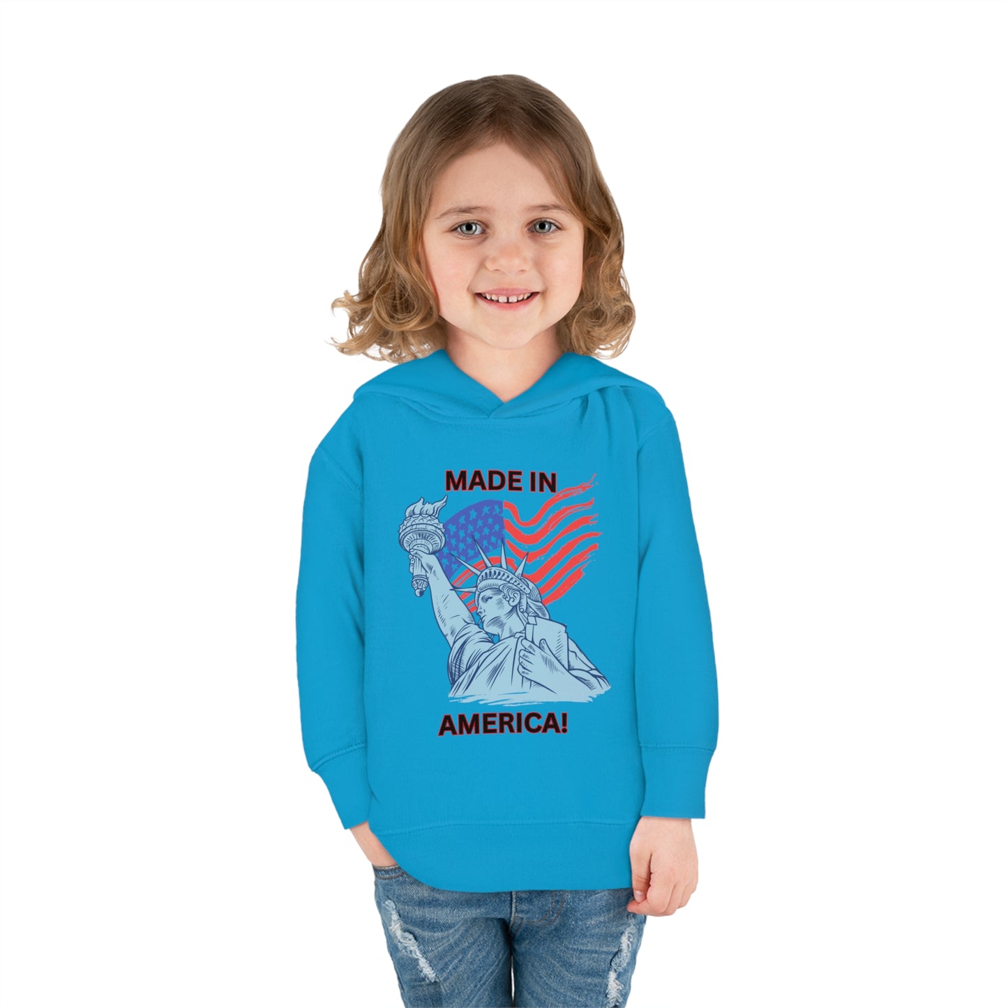 "Made In America" Toddler Pullover Fleece Hoodie