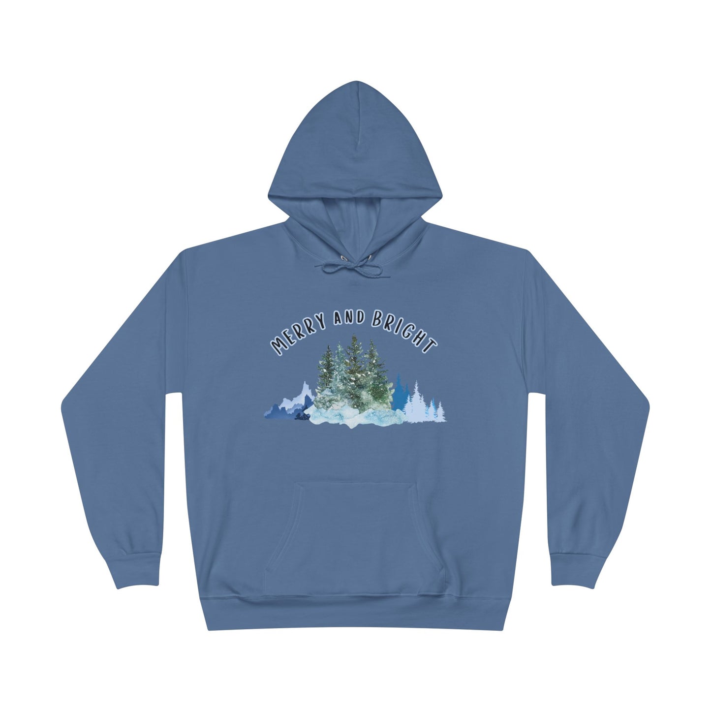 "Merry And Bright" Unisex EcoSmart® Pullover Hoodie Sweatshirt