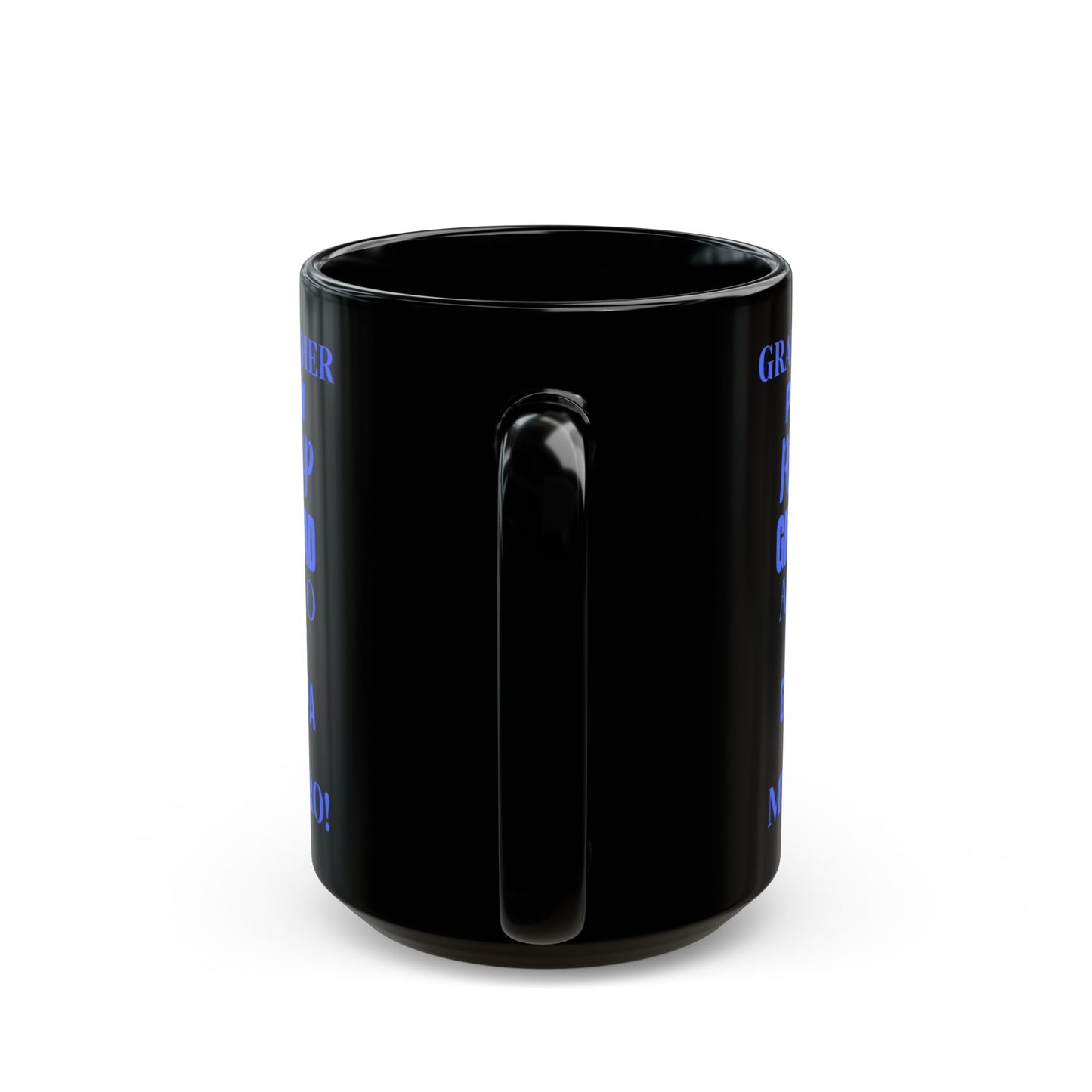 "Grandfather...My Hero", Black Ceramic 15 oz Mug