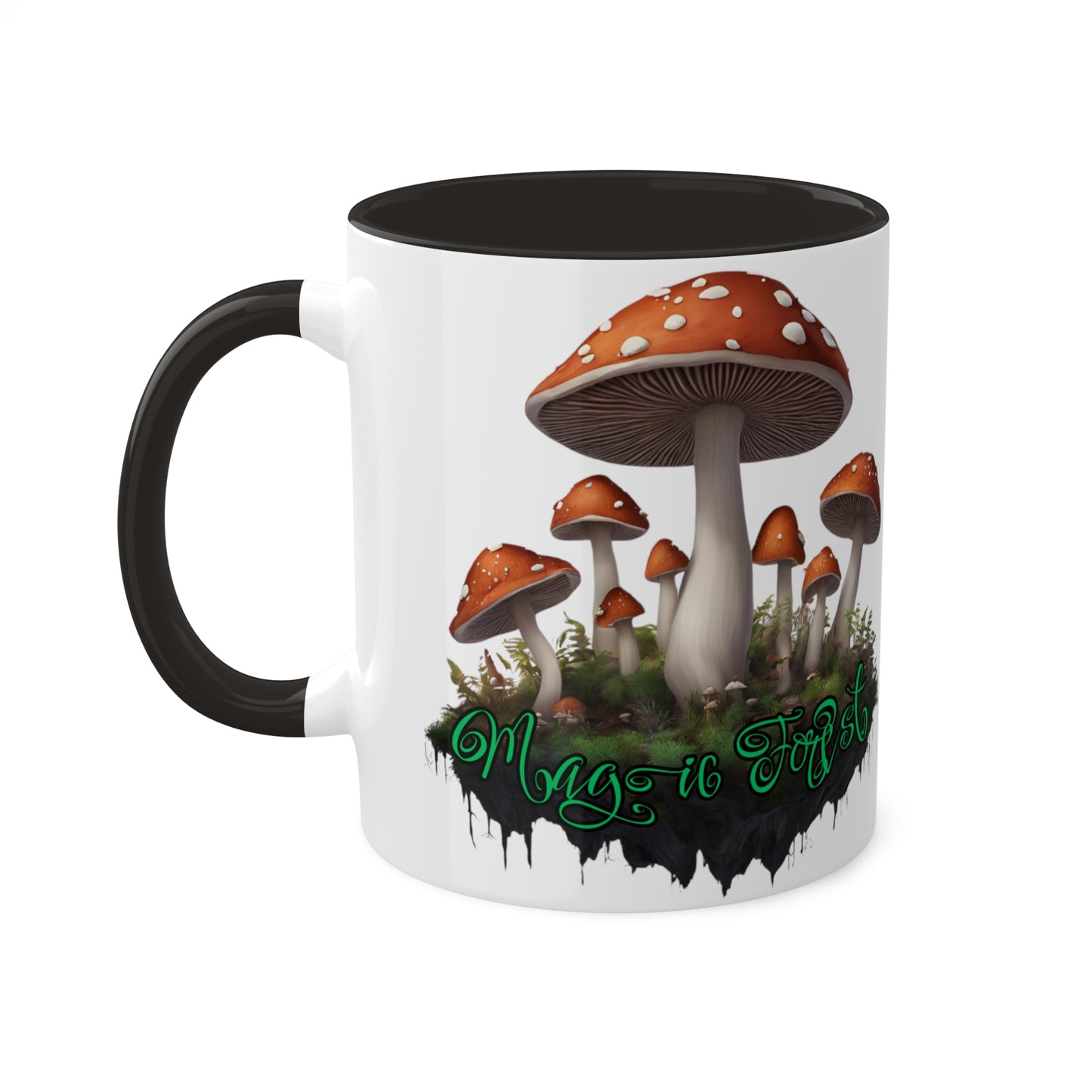 "Floating Magic Forest" White with Colorful Accents, 11 oz Mug