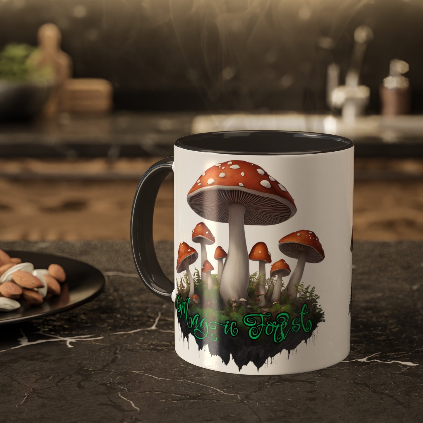 "Floating Magic Forest" White with Colorful Accents, 11 oz Mug