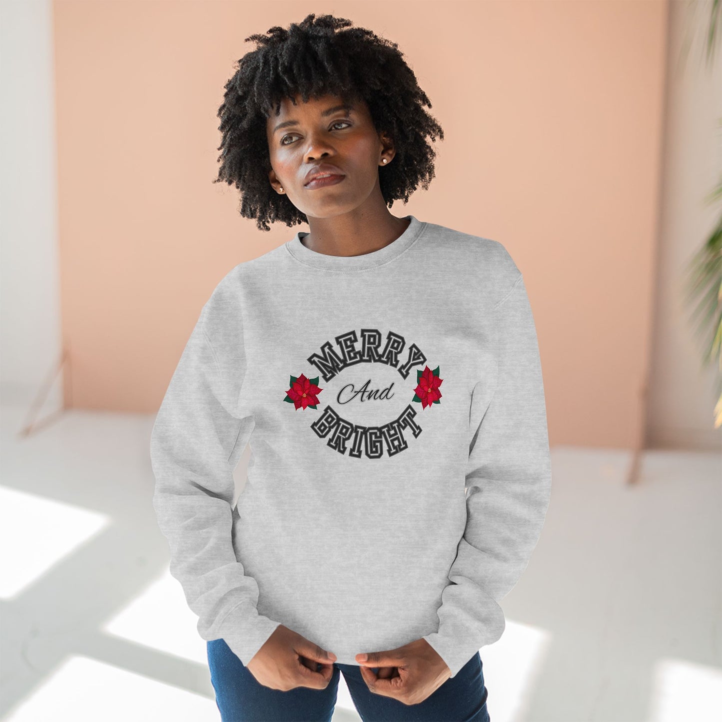 "Merry And Bright" Unisex Crewneck Sweatshirt