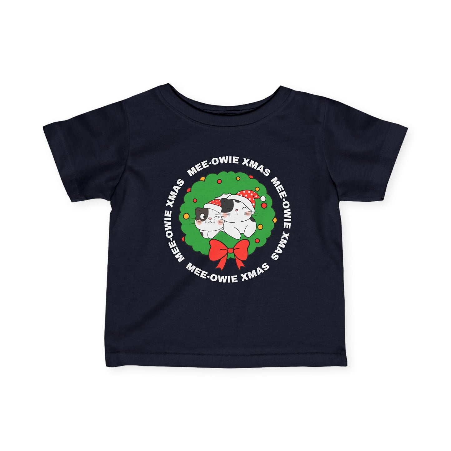 "Mee-Owie Christmas" Infant Fine Jersey Tee