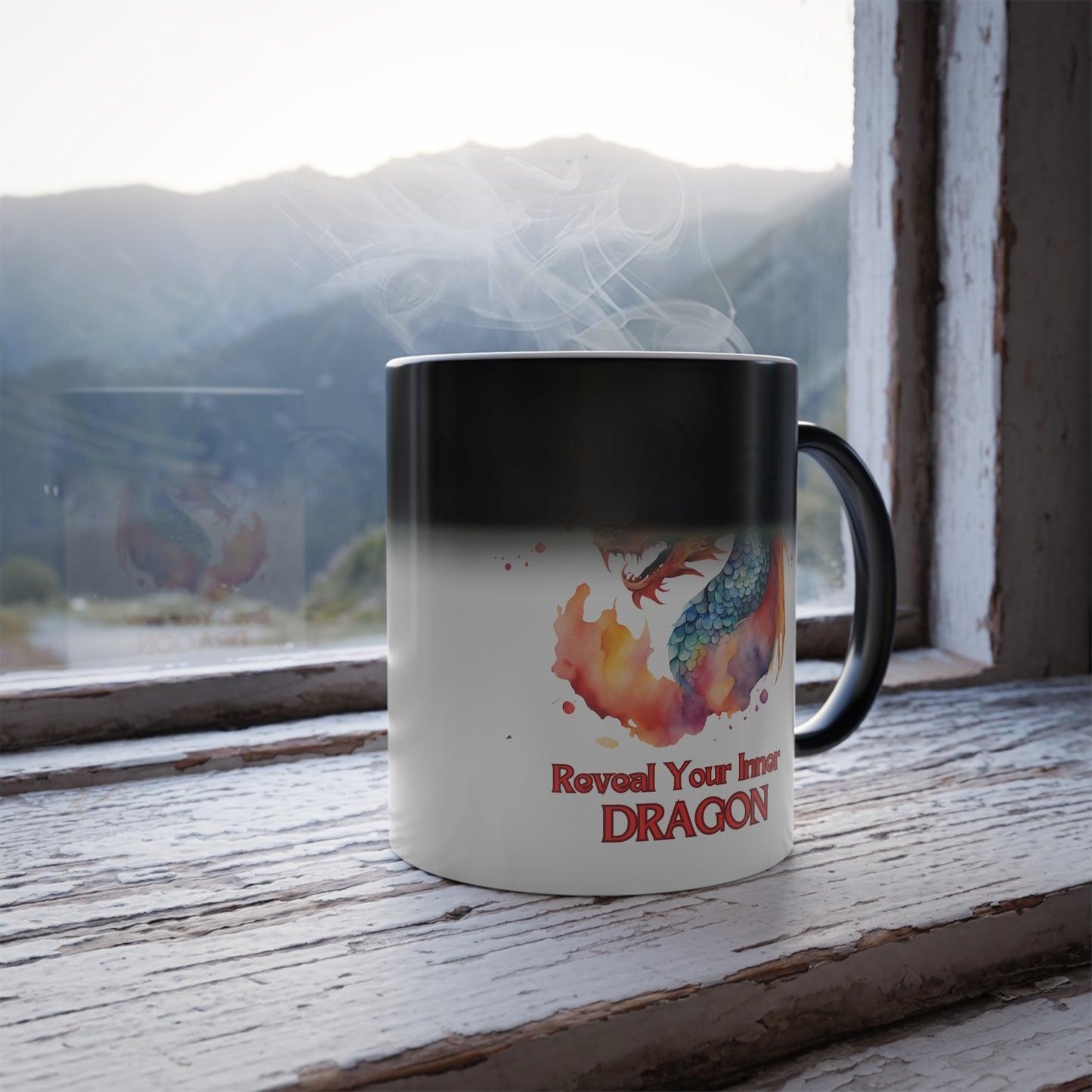 Fantasy Dragon, Magical Color Morphing 11 oz Ceramic Mug - For A Unique Gift Idea!