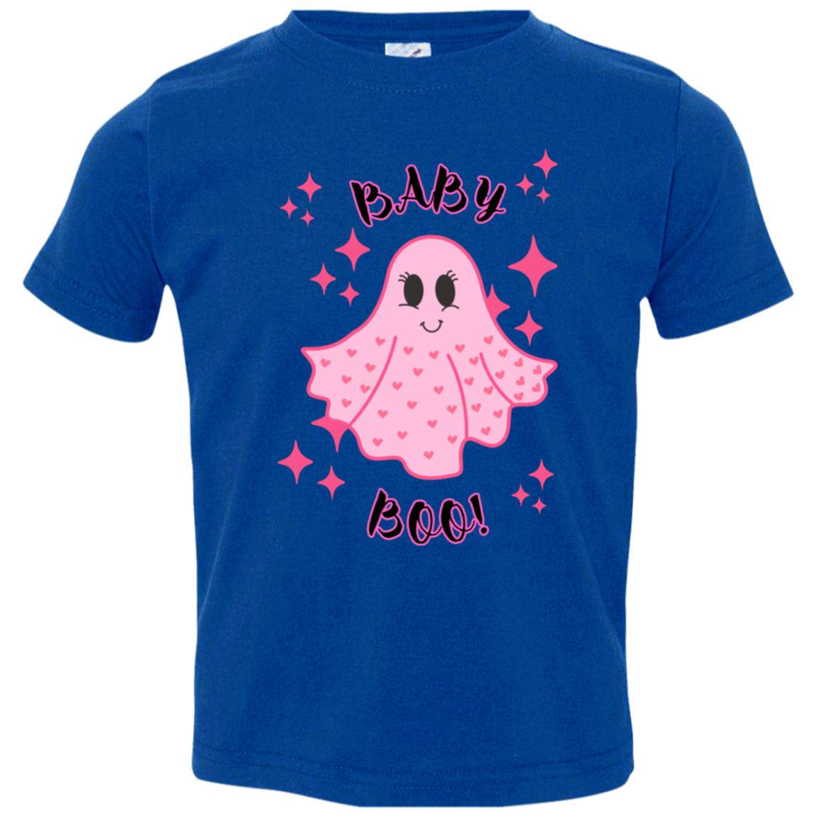 Baby Boo!-Pink Ghost, Toddler Jersey T-Shirt