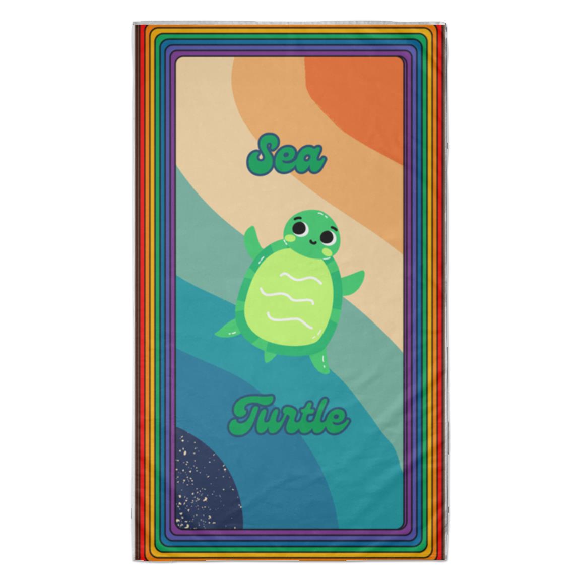 "Little Sea Creatures" Beach Towel - 35 in x 60 in