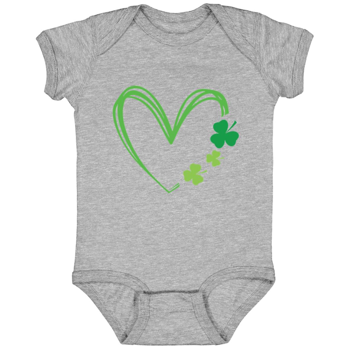"Clover Leaf Heart" Infant Body suit