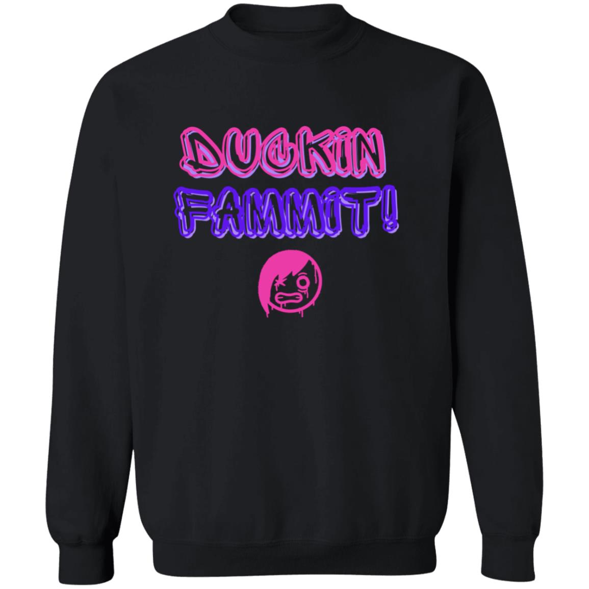 "Duckin Fammit" Graffiti Style, Unisex Pullover Sweatshirt