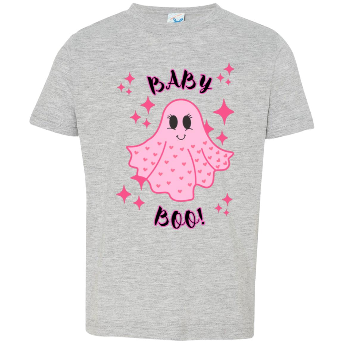 Baby Boo!-Pink Ghost, Toddler Jersey T-Shirt