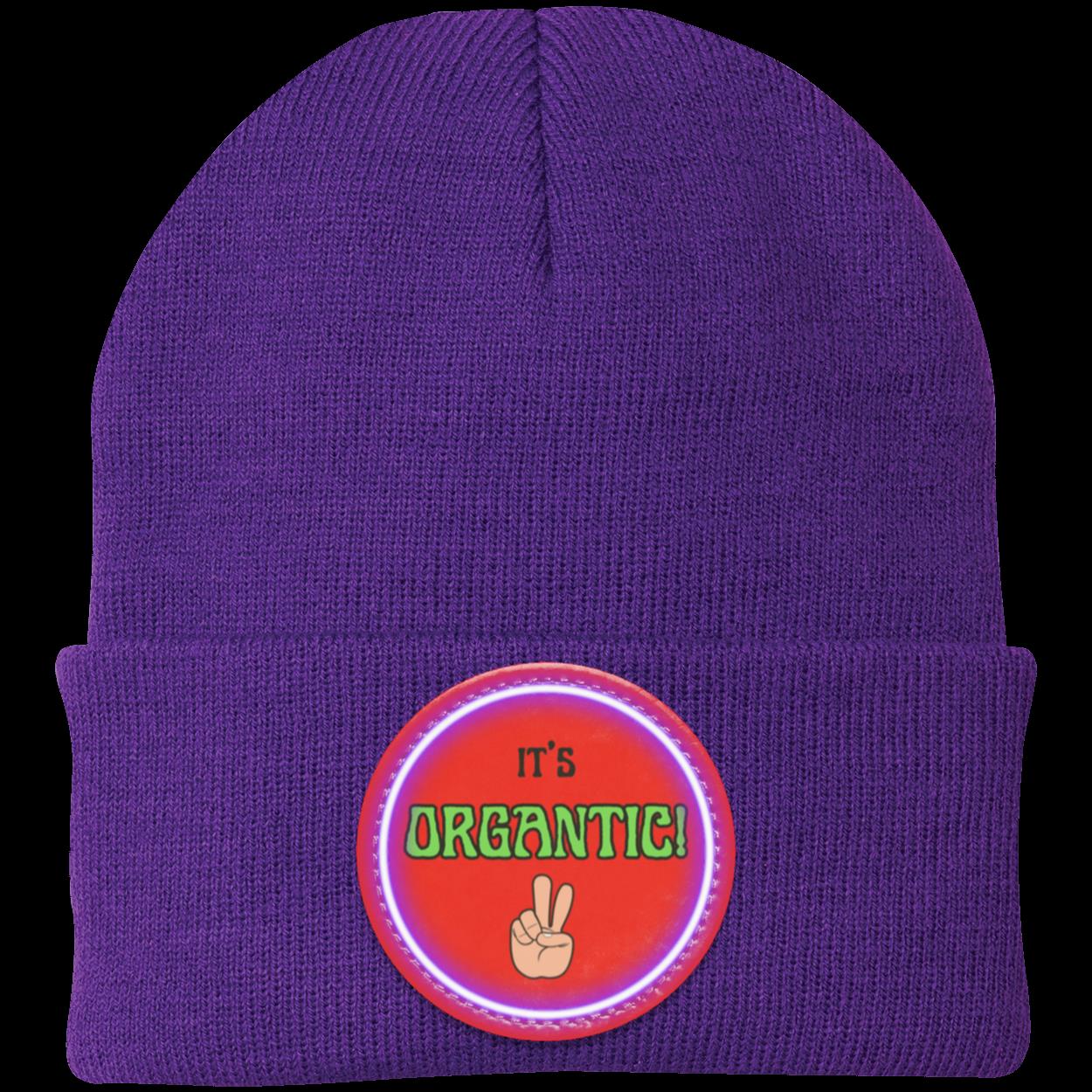 "It's Organtic" Beanie, Neon Circular Patch