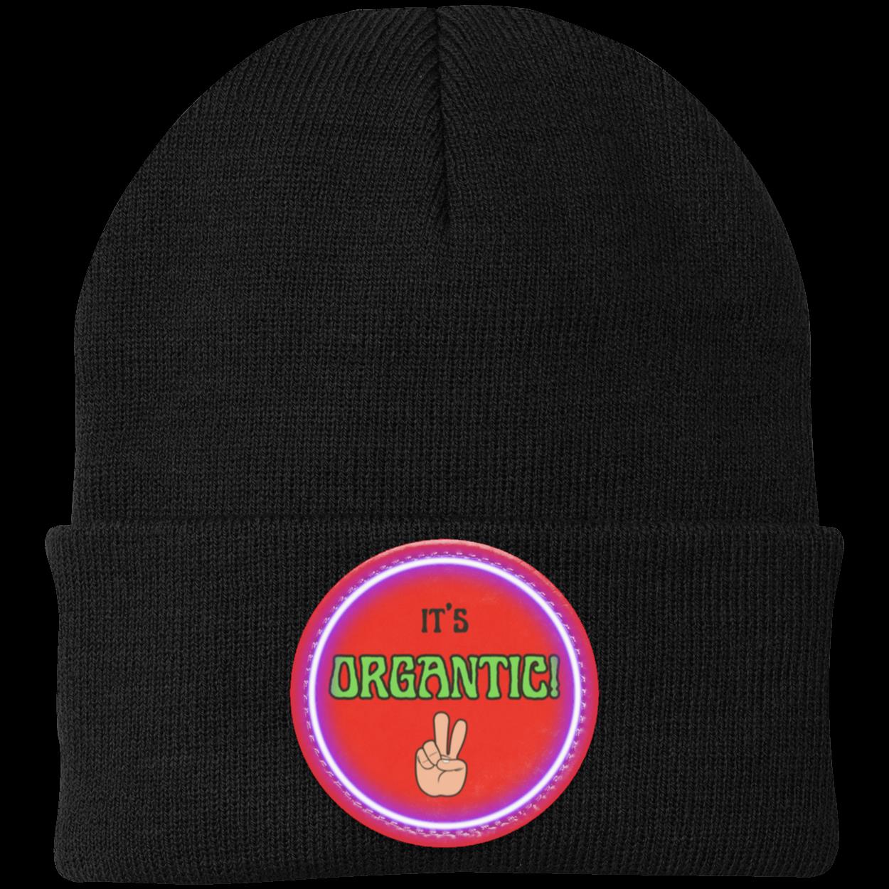 "It's Organtic" Beanie, Neon Circular Patch