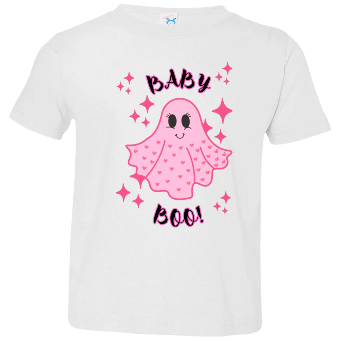 Baby Boo!-Pink Ghost, Toddler Jersey T-Shirt