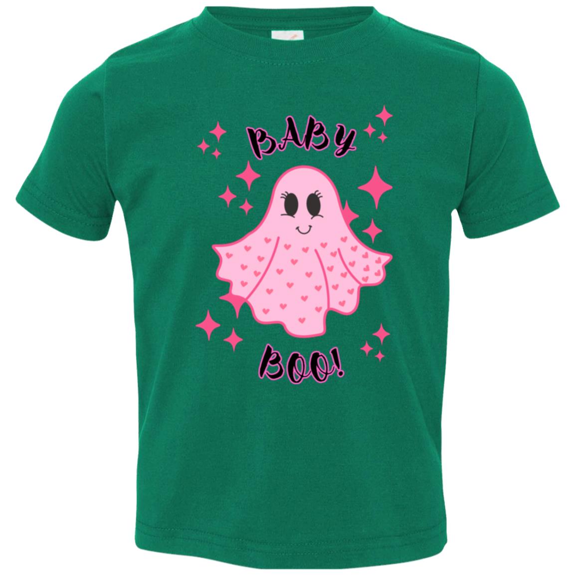 Baby Boo!-Pink Ghost, Toddler Jersey T-Shirt