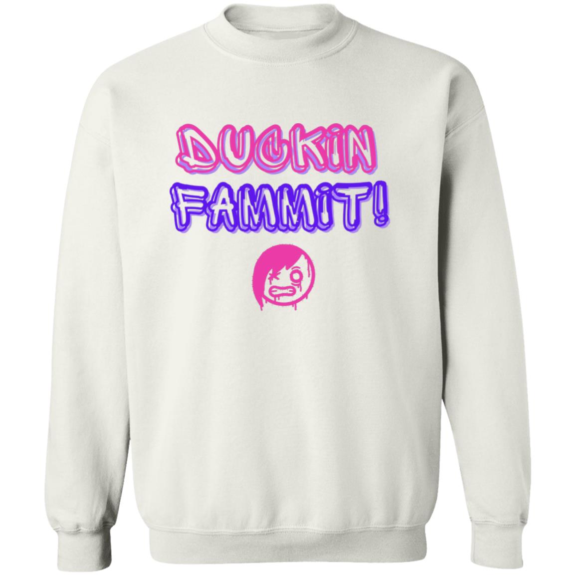 "Duckin Fammit" Graffiti Style, Unisex Pullover Sweatshirt