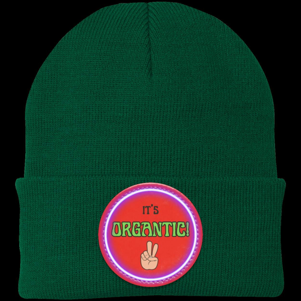 "It's Organtic" Beanie, Neon Circular Patch