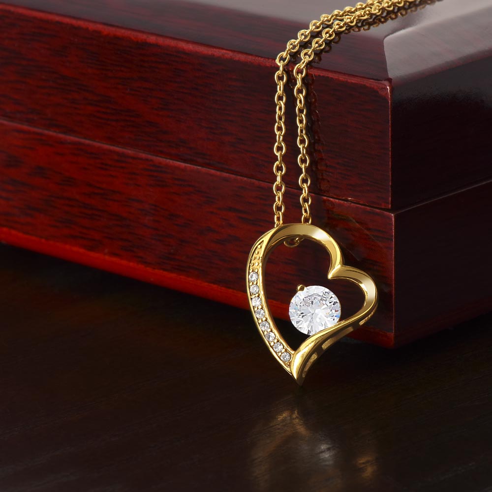 "To My Amazing Daughter, Love Mom" This beautiful "Forever Love Necklace" and the message with it, made her heart melt.