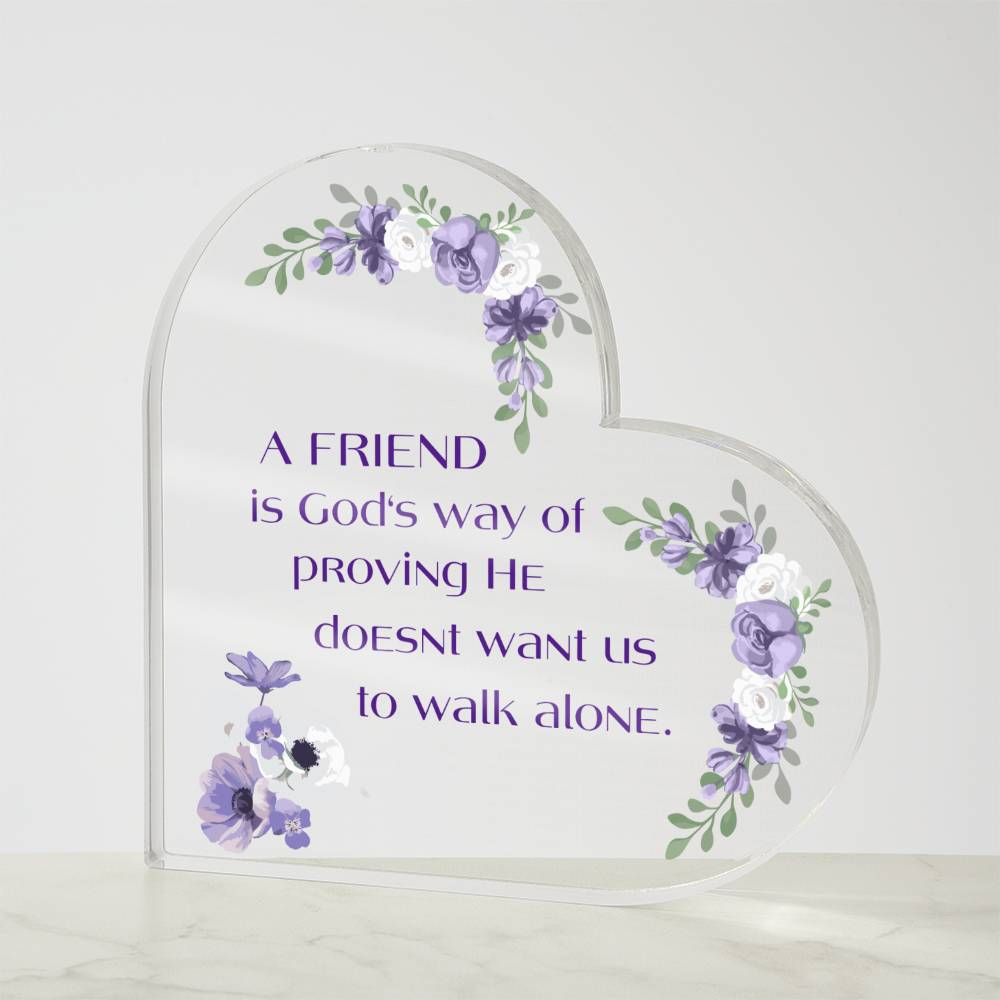 This Beautiful Heart Shaped Acrylic Plaque Will Bring Tears To Your Friend's Eyes