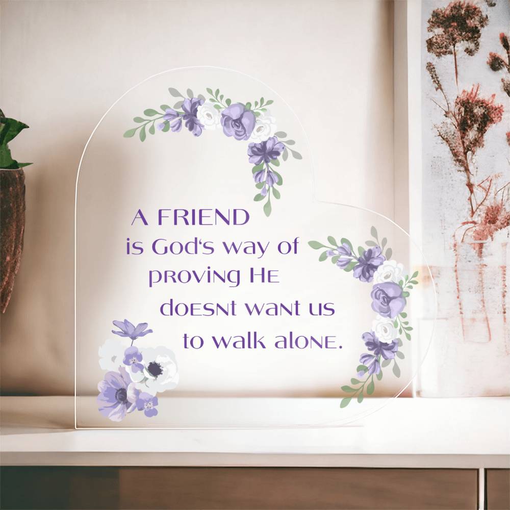 This Beautiful Heart Shaped Acrylic Plaque Will Bring Tears To Your Friend's Eyes
