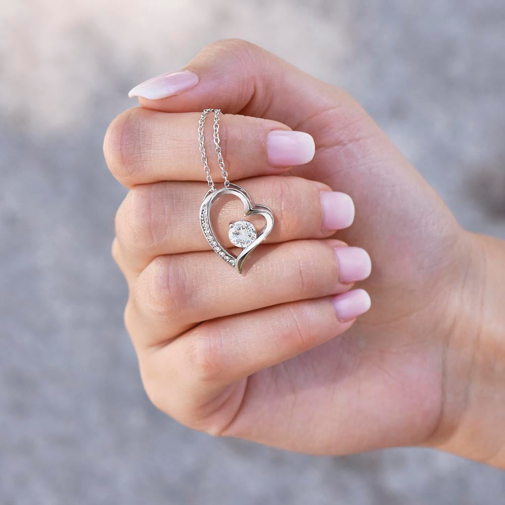 "To My Amazing Daughter, Love Mom" This beautiful "Forever Love Necklace" and the message with it, made her heart melt.