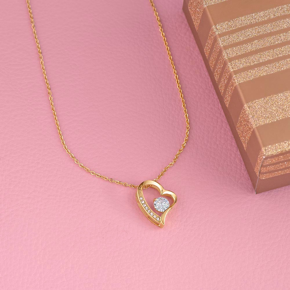 "To My Amazing Daughter, Love Mom" This beautiful "Forever Love Necklace" and the message with it, made her heart melt.