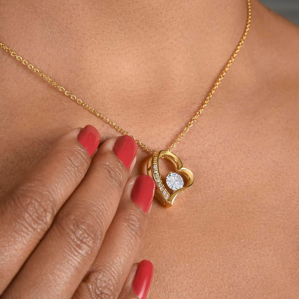 "To My Amazing Daughter, Love Mom" This beautiful "Forever Love Necklace" and the message with it, made her heart melt.